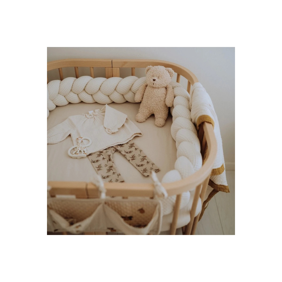 WALDIN WARKOCZ DO ŁÓŻECZKA BAWEŁNIANY 210CM BEŻOWY