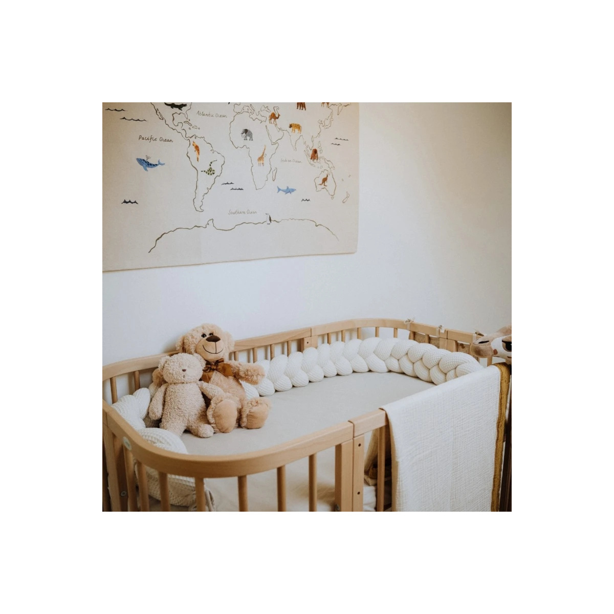 WALDIN WARKOCZ DO ŁÓŻECZKA BAWEŁNIANY 210CM BEŻOWY