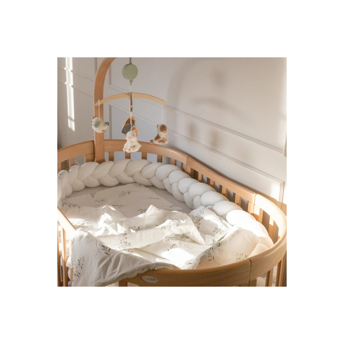 WALDIN WARKOCZ DO ŁÓŻECZKA WELUROWY 210CM ECRU