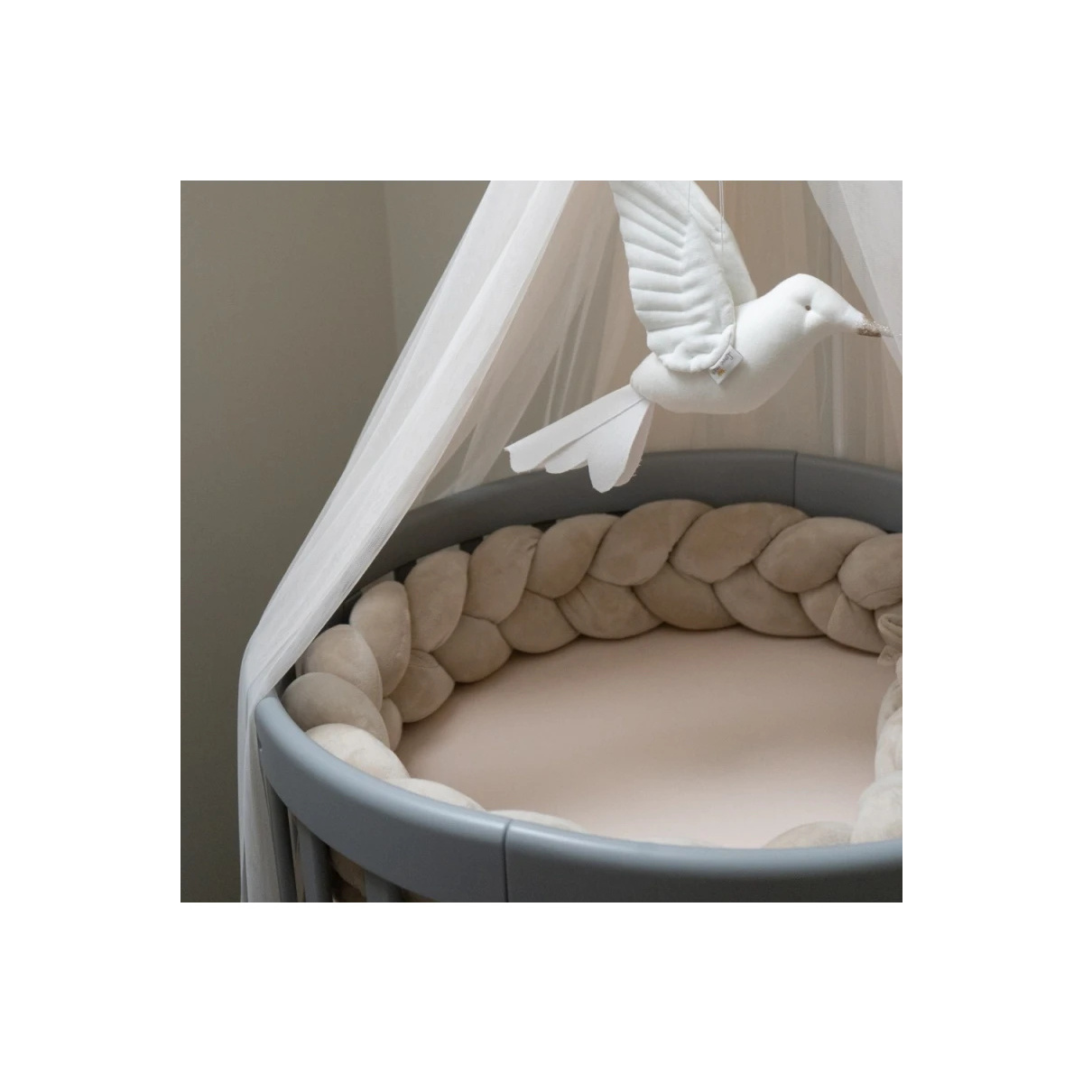 WALDIN WARKOCZ DO ŁÓŻECZKA WELUROWY 210CM BEŻOWY