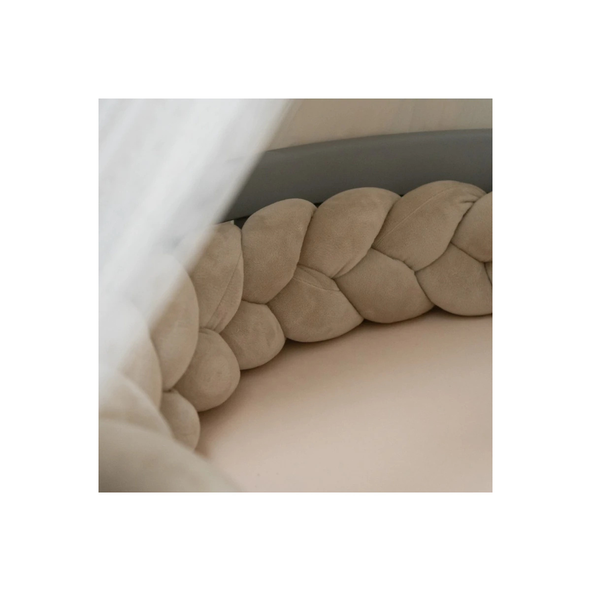 WALDIN WARKOCZ DO ŁÓŻECZKA WELUROWY 210CM BEŻOWY