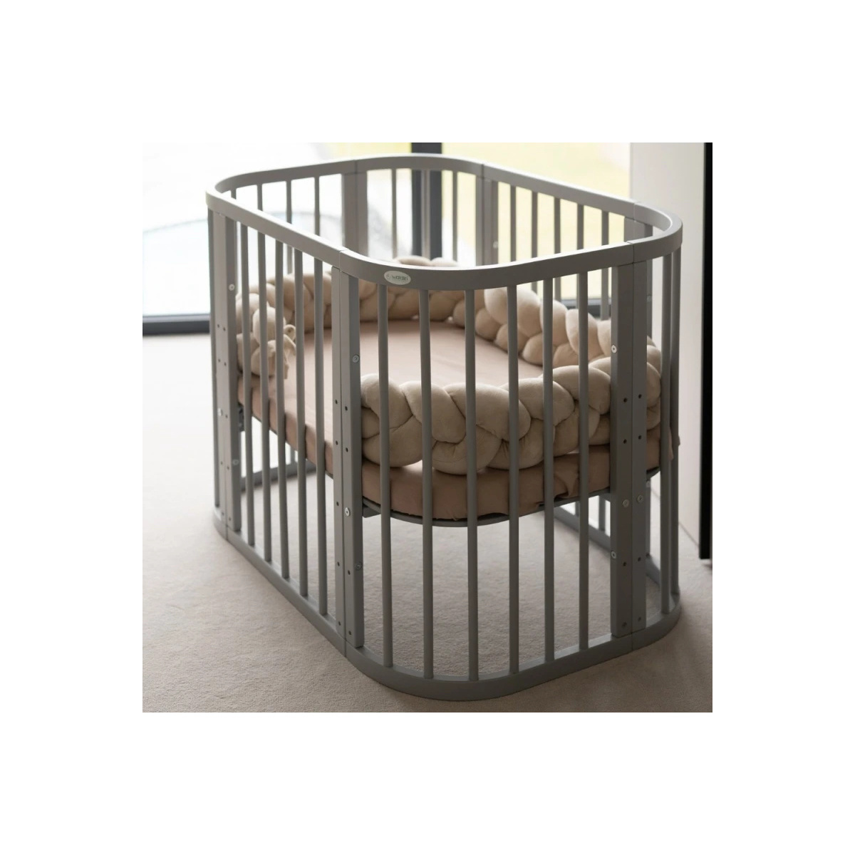 WALDIN WARKOCZ DO ŁÓŻECZKA WELUROWY 210CM BEŻOWY