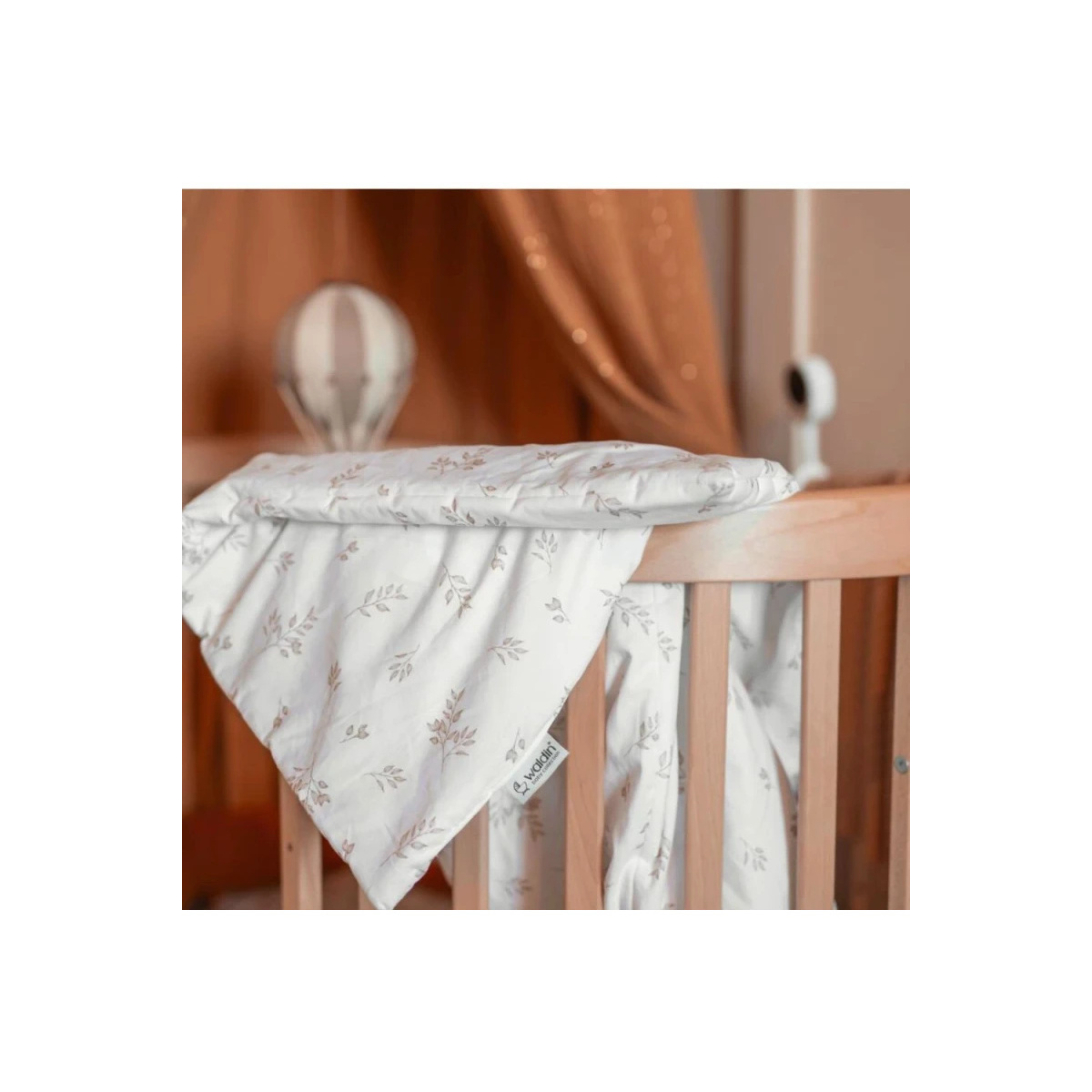 WALDIN POŚCIEL 2W1 Z ROŻKIEM BRĄZOWE LISTKI