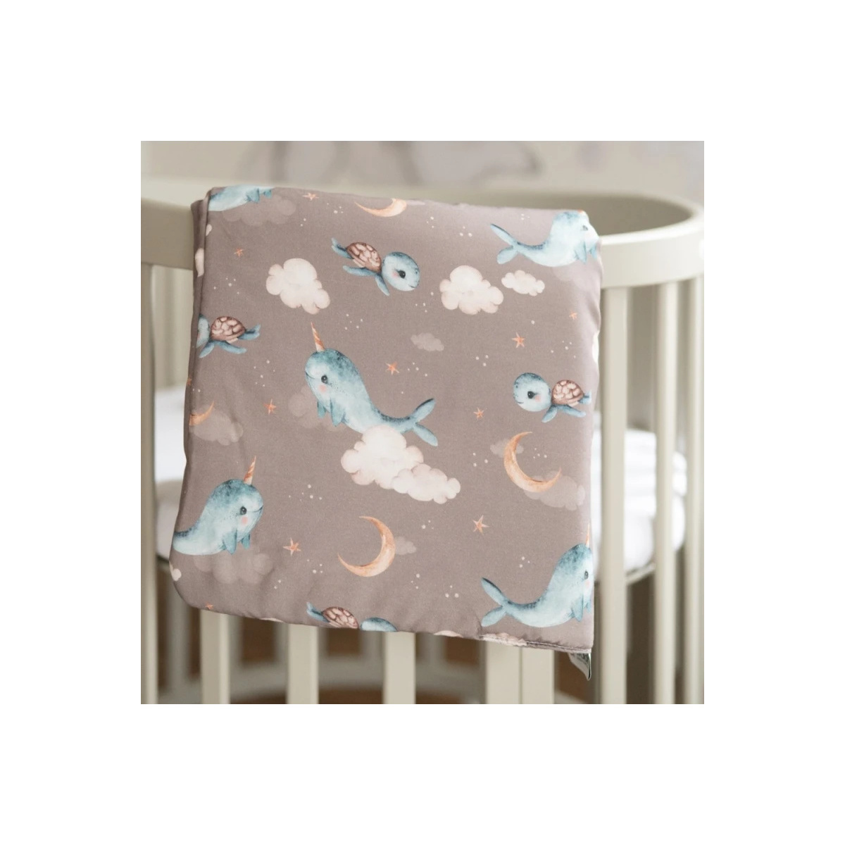 WALDIN PODUSZKA WIELORYB BRĄZOWY 60X40