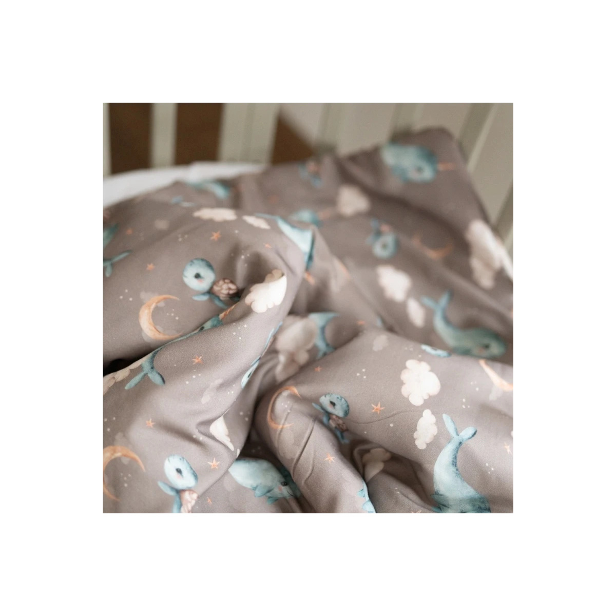 WALDIN PODUSZKA WIELORYB BRĄZOWY 60X40