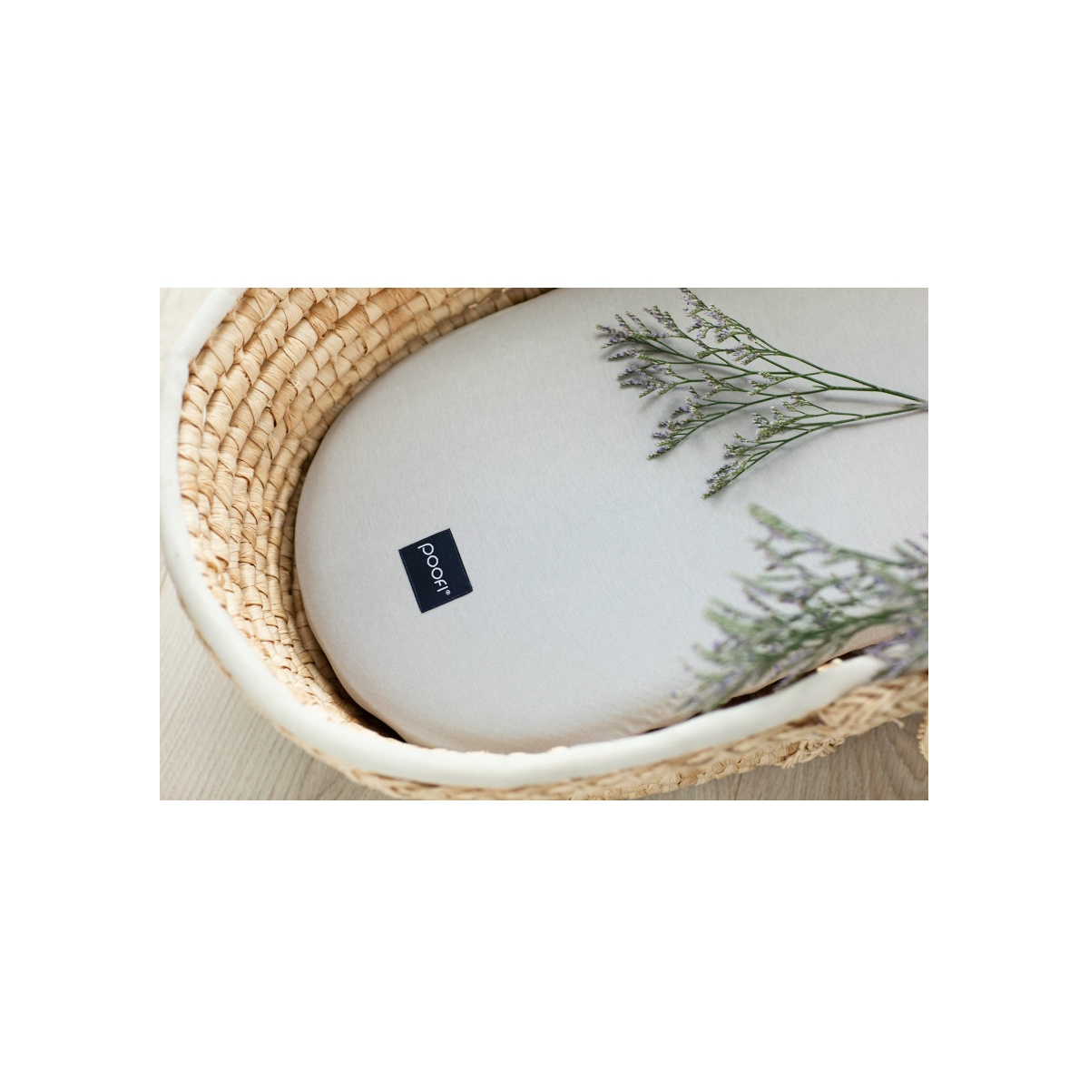 POOFI PRZEŚCIERADŁO DO WÓZKA ORGANIC JASNO SZARY