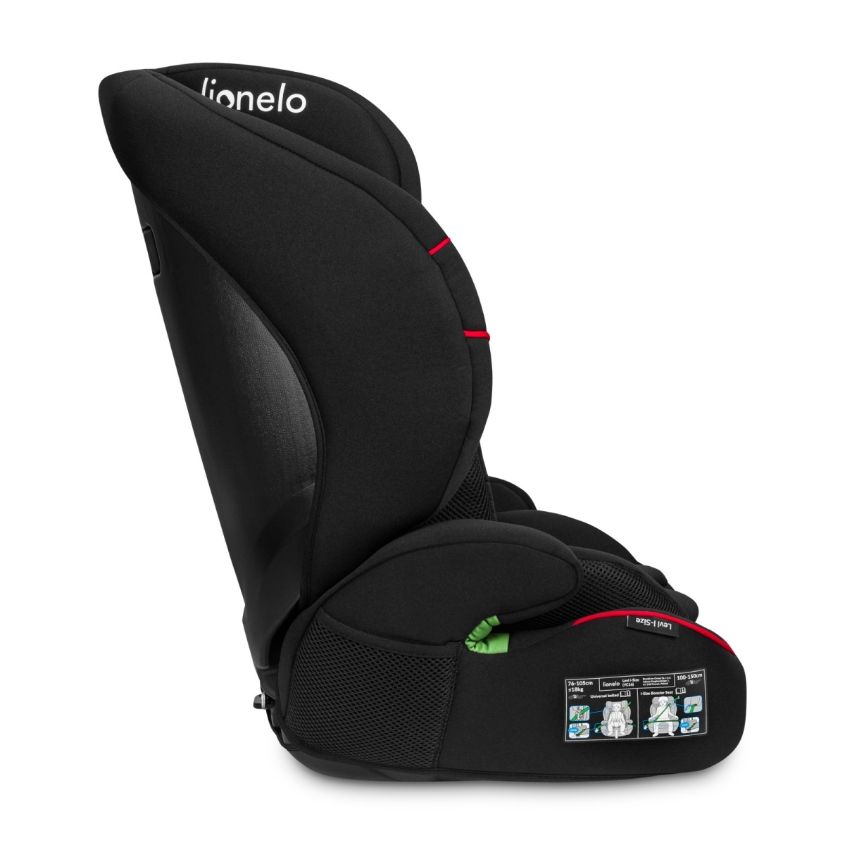 LIONELO LEVI I-SIZE SPORTY BLACK