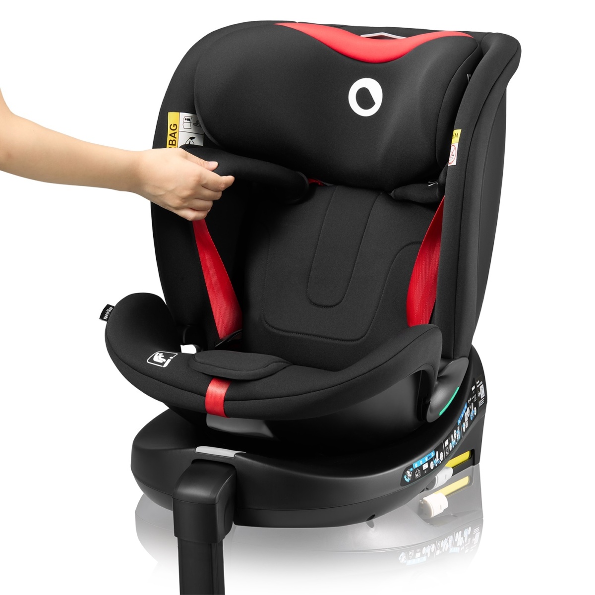 LIONELO NAVY I-SIZE BLACK RED