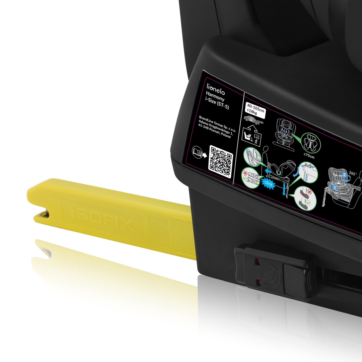 LIONELO HARMONY I-SIZE GREY GRAPHITE LEATHER