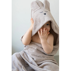 YOSOY RĘCZNIK BAMBUSOWY Z USZAMI 100X100 BEŻOWY