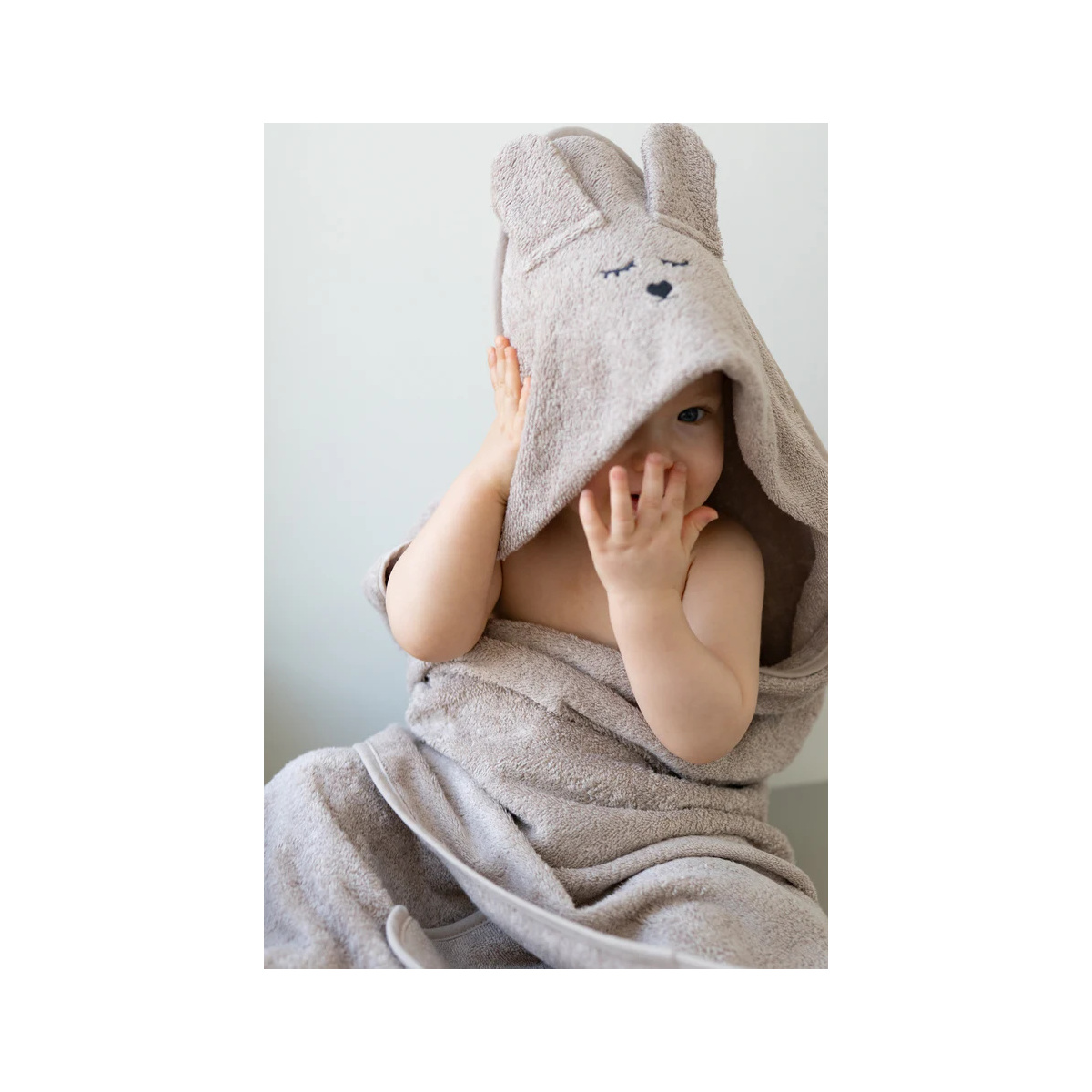 YOSOY RĘCZNIK BAMBUSOWY Z USZAMI 100X100 BEŻOWY