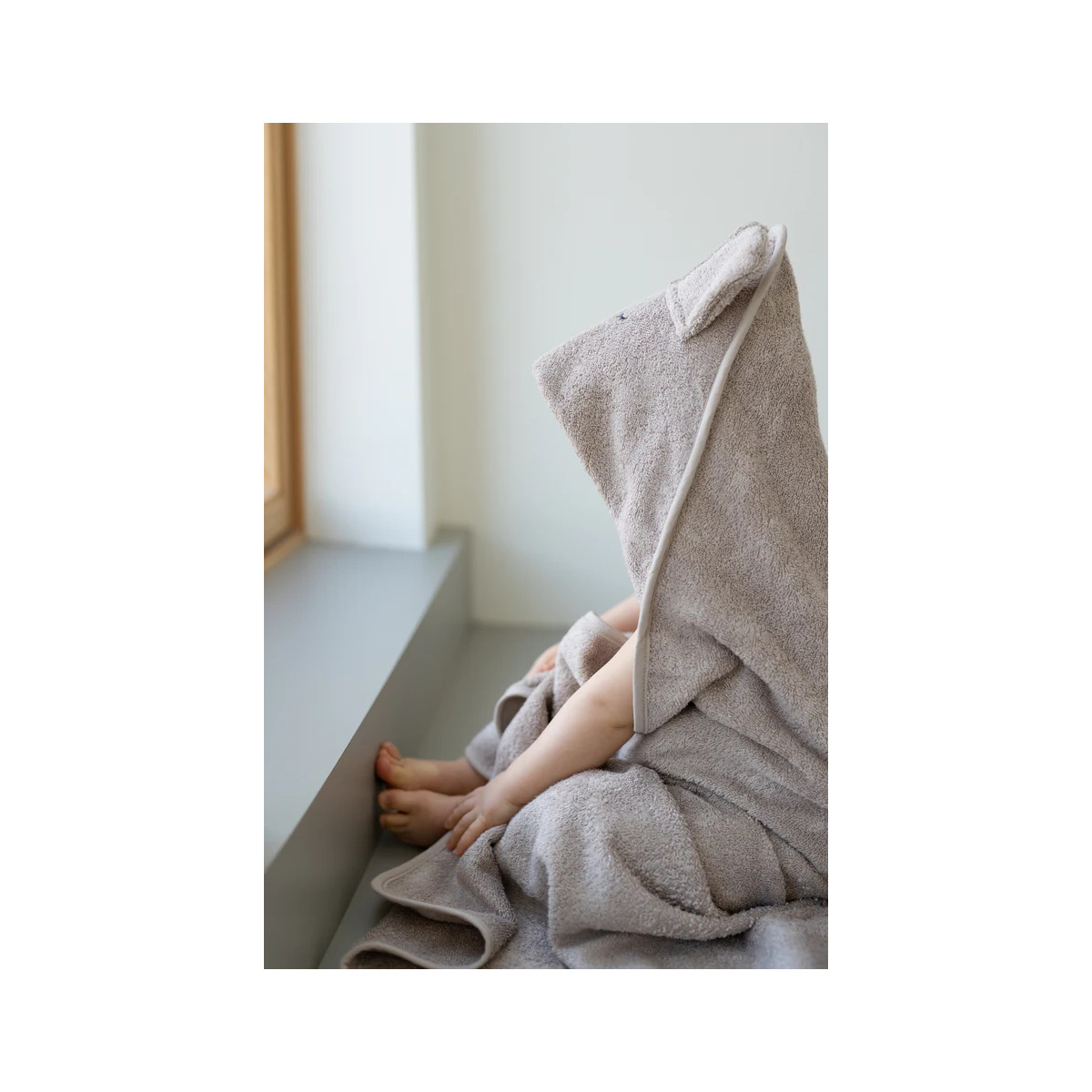 YOSOY RĘCZNIK BAMBUSOWY Z USZAMI 100X100 BEŻOWY