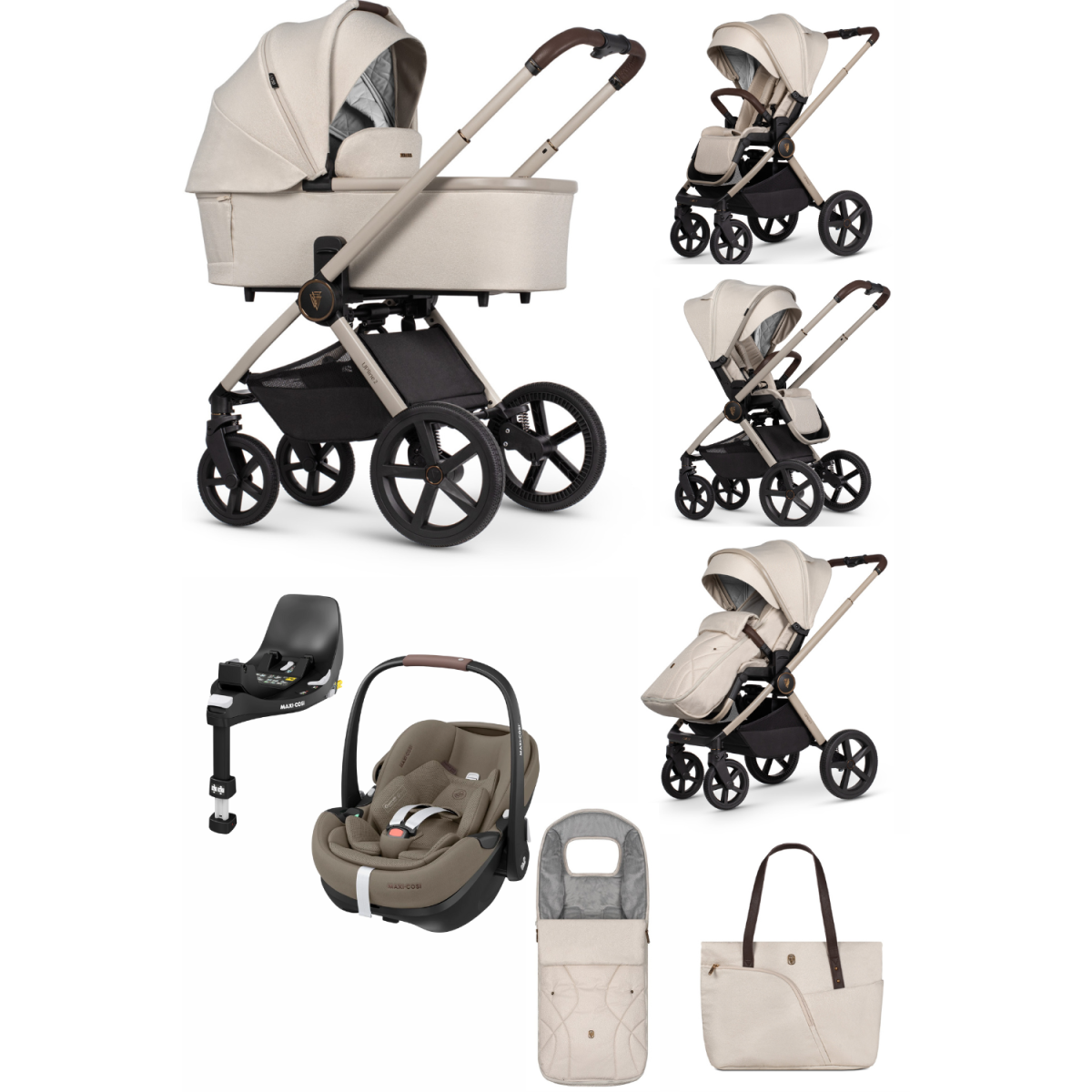 ZESTAW 4W1 VENICCI UPLINE 2 + MAXI COSI PEBBLE PRO 2 + BAZA ISOFIX