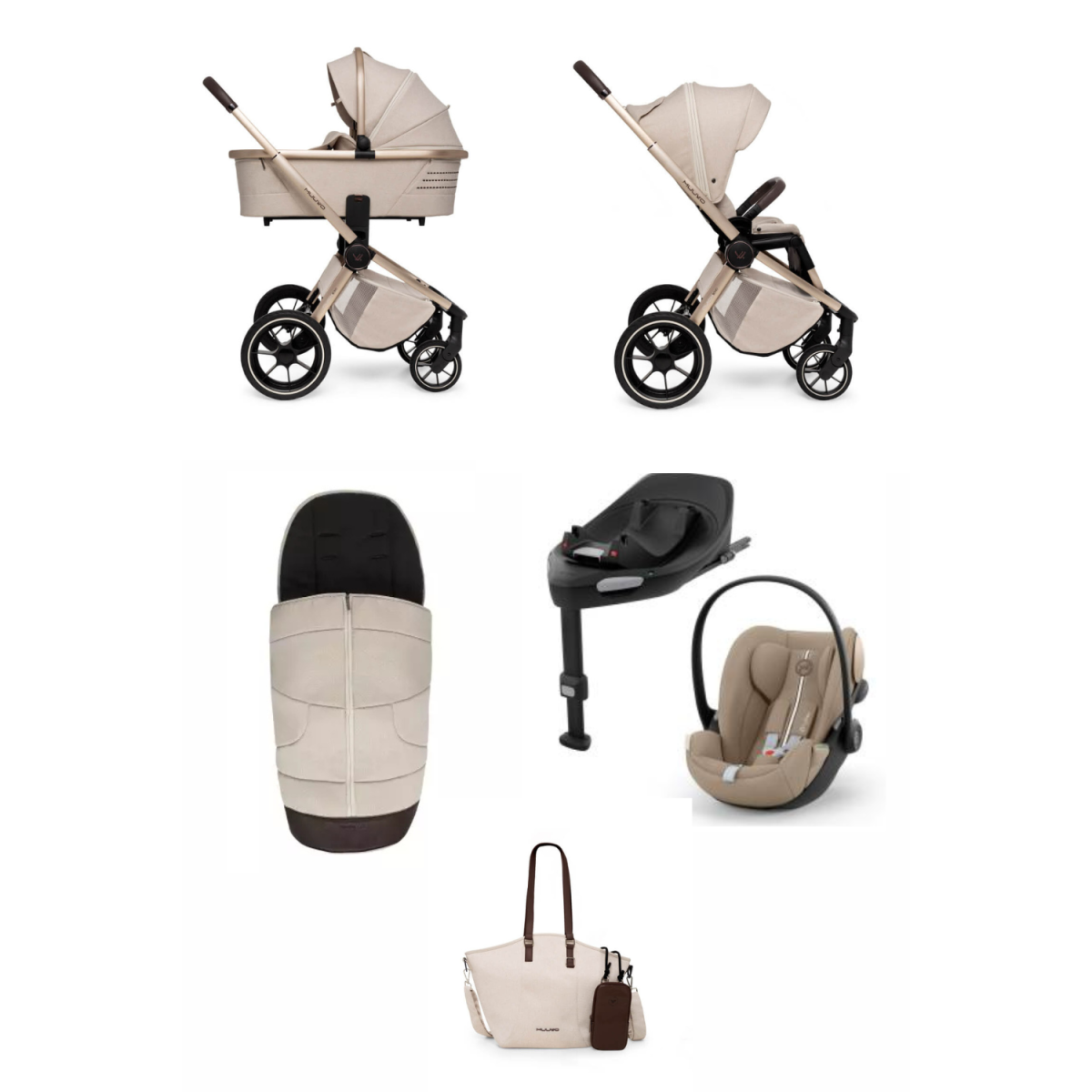ZESTAW 4W1 MUUVO BOHO BROWN + CYBEX CLOUD G PLUS + BAZA ISOFIX