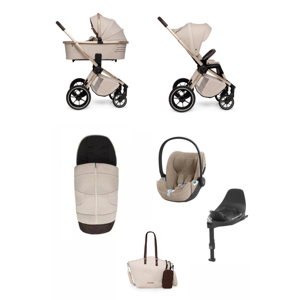 ZESTAW 4W1 MUUVO BOHO BROWN + CYBEX CLOUD T PLUS + BAZA ISOFIX