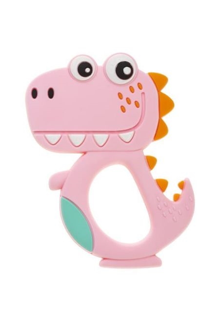 BOCIOLAND GRYZAK SILIKONOWY DINO RÓŻOWY
