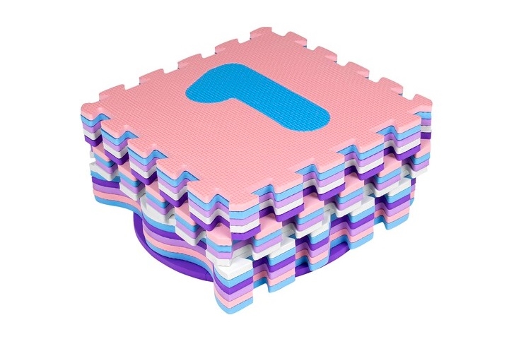 Mata puzzlowa 9 elem.30x30 kojec fiolet 34344