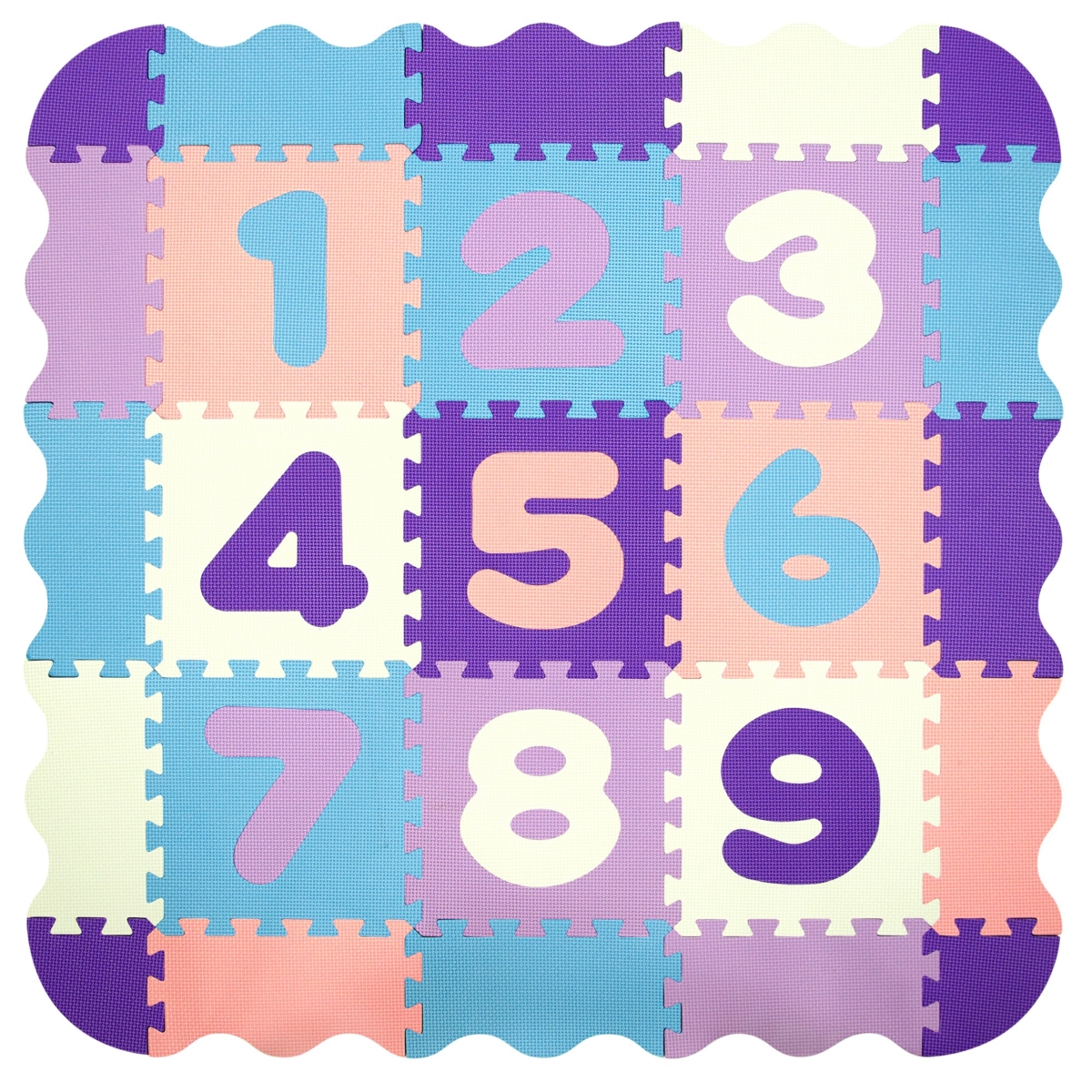 Mata puzzlowa 9 elem.30x30 kojec fiolet 34344