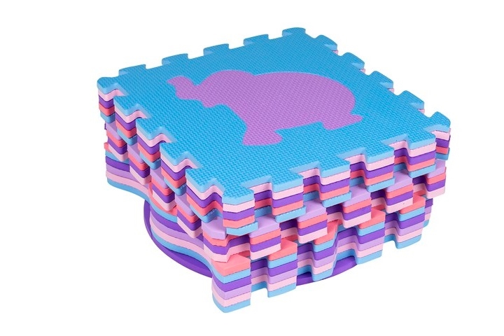 Mata puzzlowa 9 elem.30x30 fiolet kojec 34351