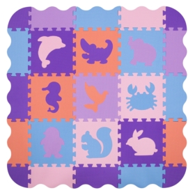 Mata puzzlowa 9 elem.30x30 fiolet kojec 34351