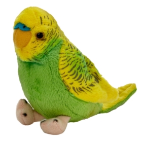 Papuga falista 13cm zielono-żółta 13728 17710