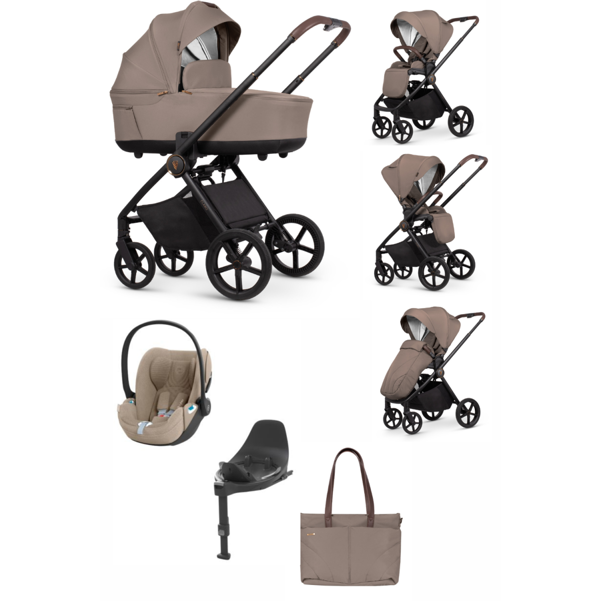 ZESTAW 4W1 VENICCI CLARO + CYBEX CLOUD T PLUS + BAZA ISOFIX