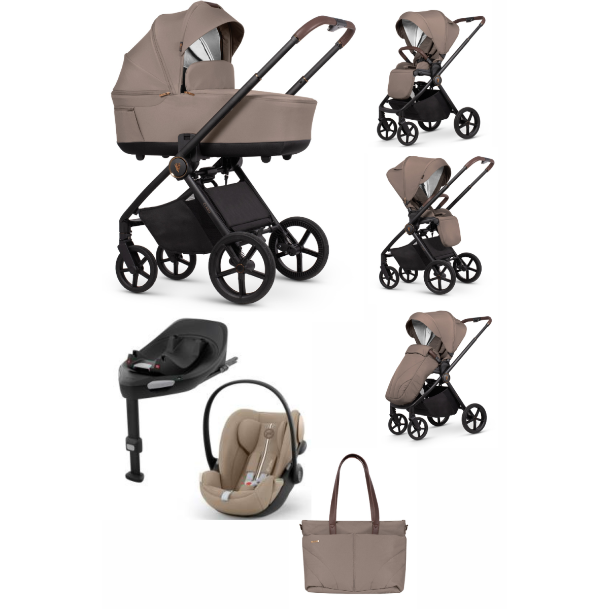 ZESTAW 4W1 VENICCI CLARO + CYBEX CLOUD G PLUS + BAZA ISOFIX
