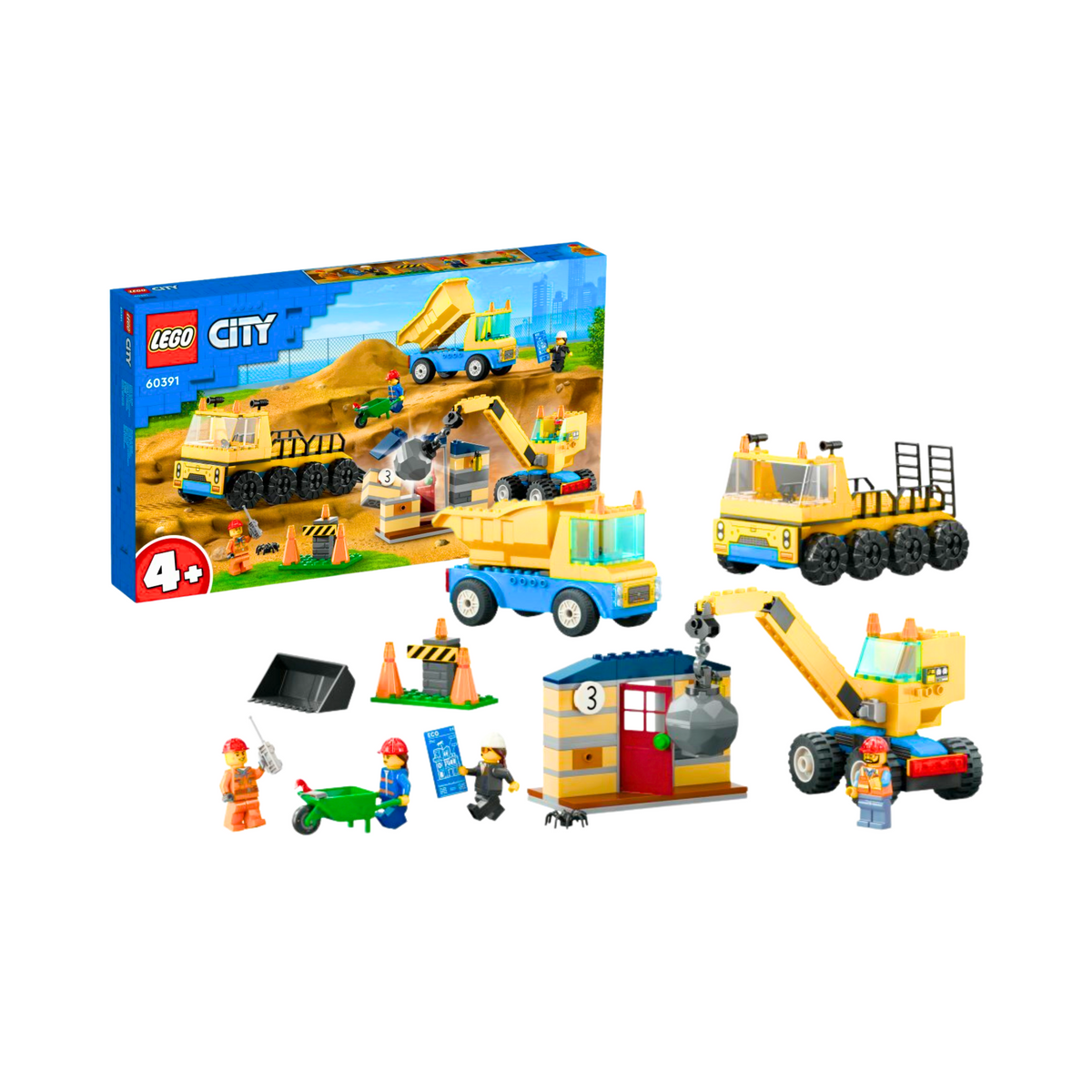 Klocki LEGO CITY Ciężarówki i Dźwig Z Kulą Wyburze