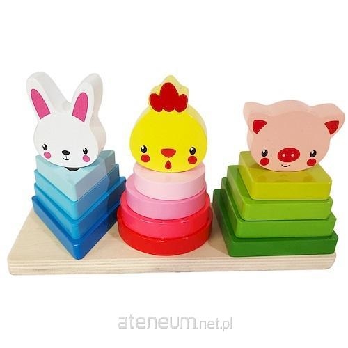 Drewniane piramidy zwierzęta SmilyP.SPW84985 49856