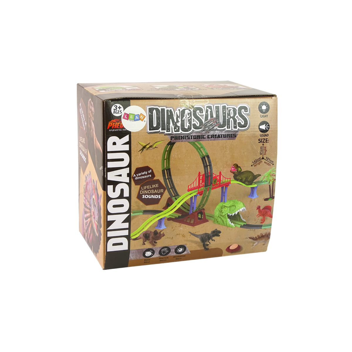 Tor Kolejka Spirala Dinozaur Dźwięk Światło Akceso