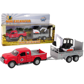 Auto z przyczepą z koparką 13+9cm HKG086 10794