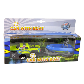 Auto z łodzią 29cm św/dźw 510217 70613