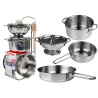 Zestaw Garnków i Patelni Ze Stali Nierdzewnej 8 El