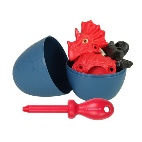 Zestaw Dinozaur Triceratops z Jajkiem DIY Śrubokrę