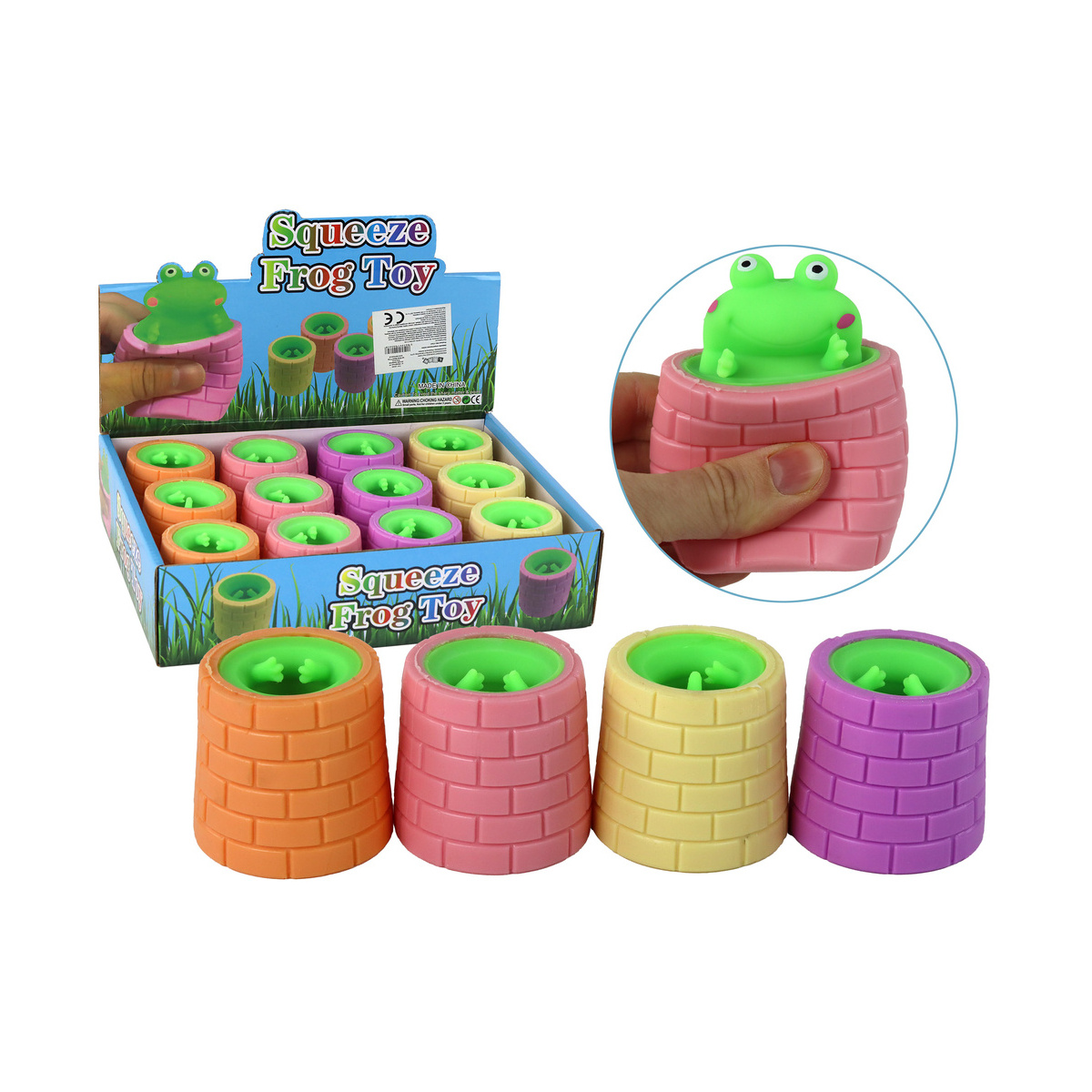 Zabawka Antystresowa Zielona Żabka Wyskakująca z B