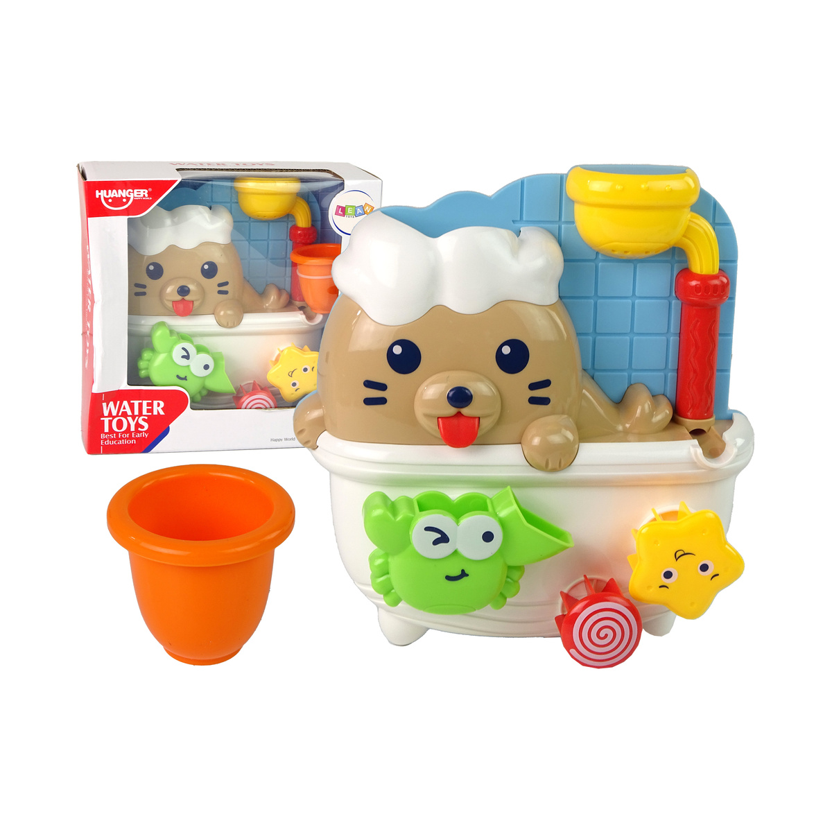 Zabawka Do Kąpieli Beżowa Foka W Wannie