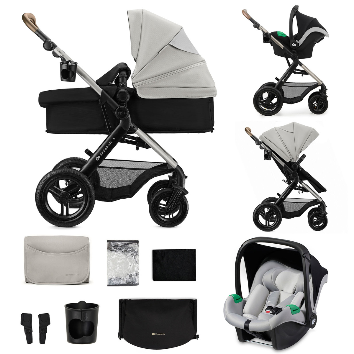 KINDERKRAFT MOOV 2XL 3W1 MOONLIGHT GREY