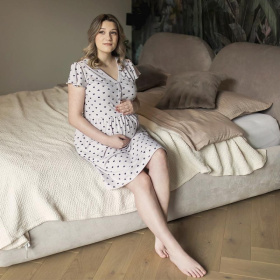 EEVI KOSZULA LINDA W SERDUSZKACH BEŻ ROZMIAR XL