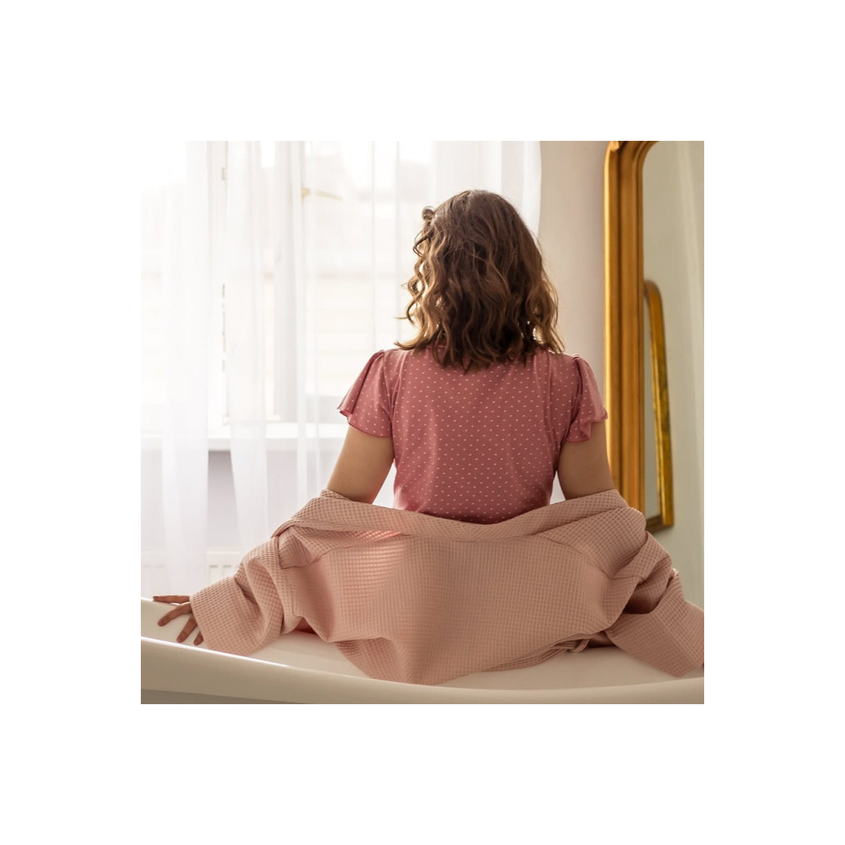 EEVI KOSZULA LINDA RÓŻOWA SERCA ROZMIAR L