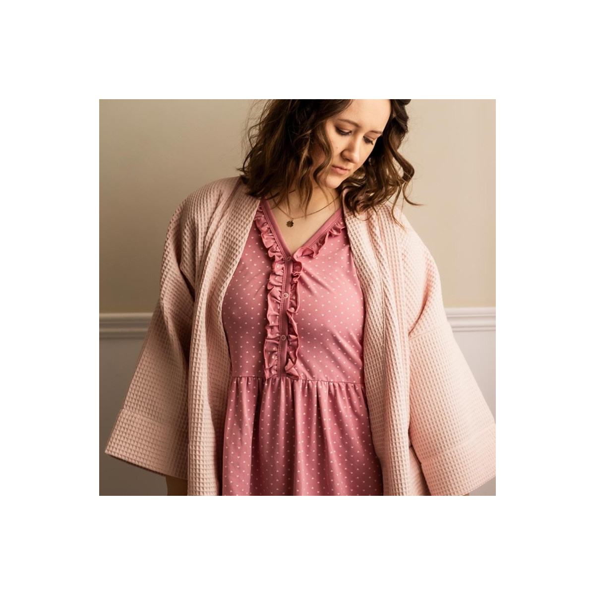 EEVI KOSZULA LINDA RÓŻOWA SERCA ROZMIAR L