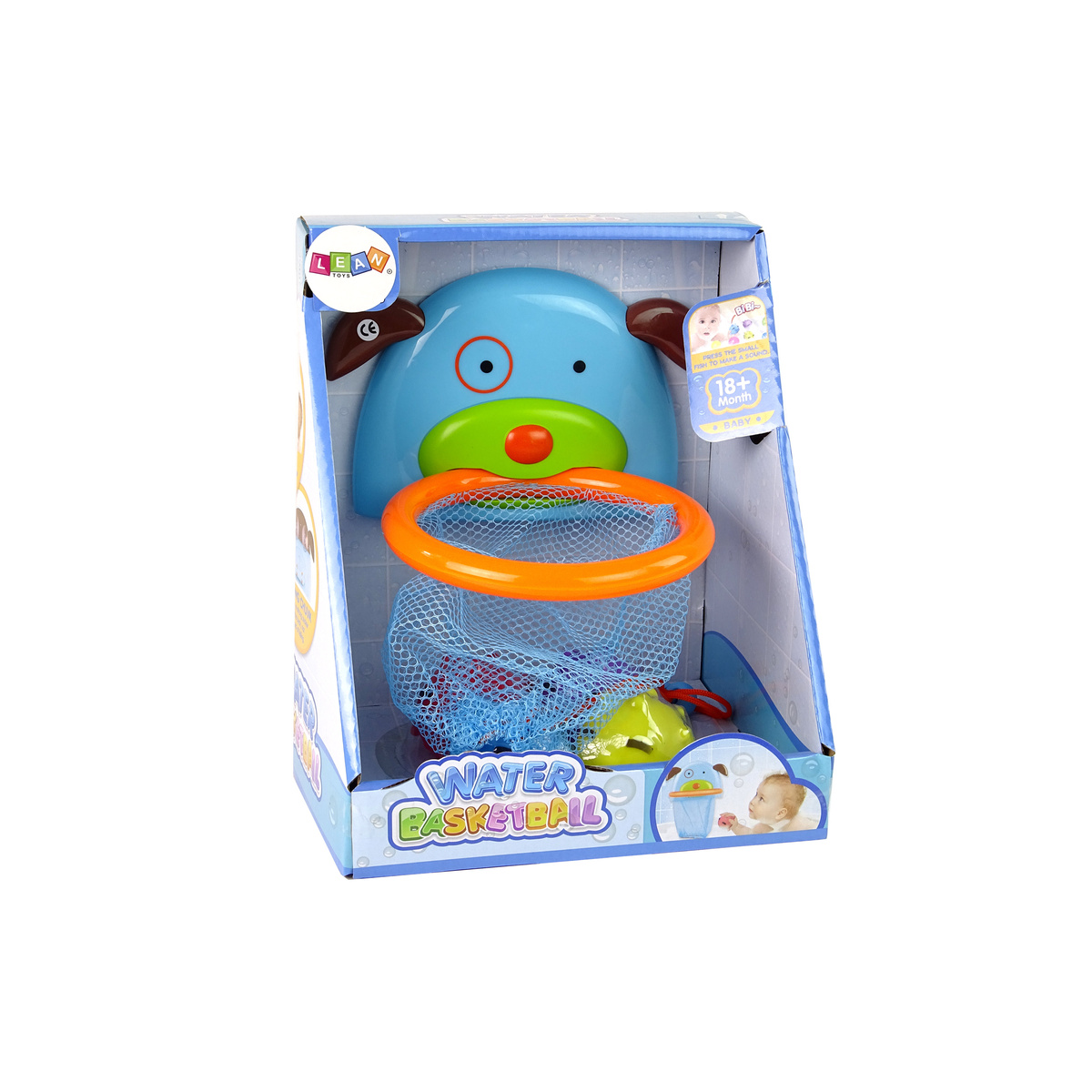 Zabawka Do Kąpieli Mini Koszykówka Kosz Piesek Gum