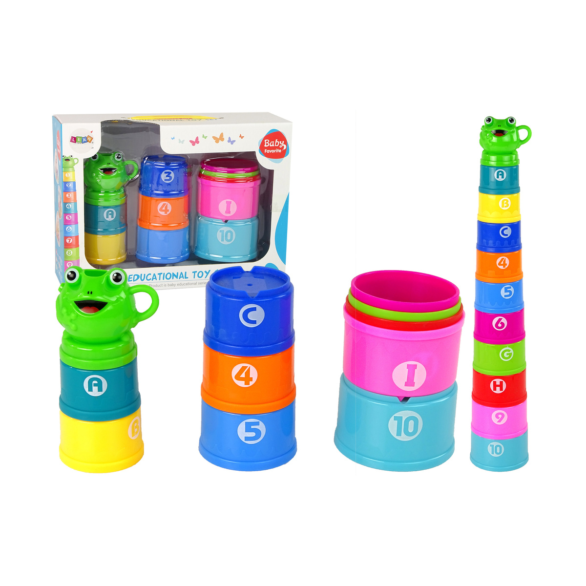 Piramidka Edukacyjna Kubeczki Do Kąpieli Liczby Li