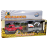 Auto z przyczepą z koparką 13+9cm HKG086 10794