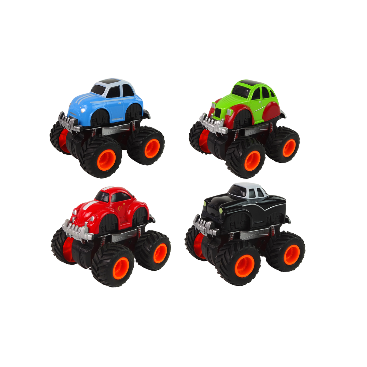 Metalowe Autko Duże Koła Różne Wzory HXHG08