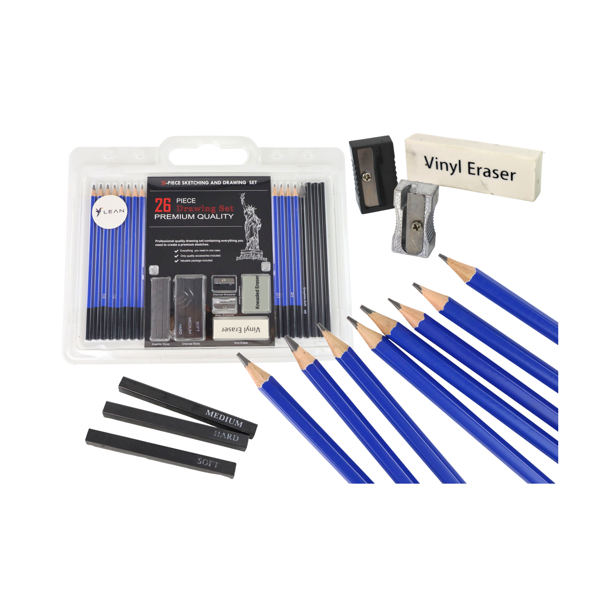 Zestaw Artystyczny Do Szkicowania Rysowania Ołówki