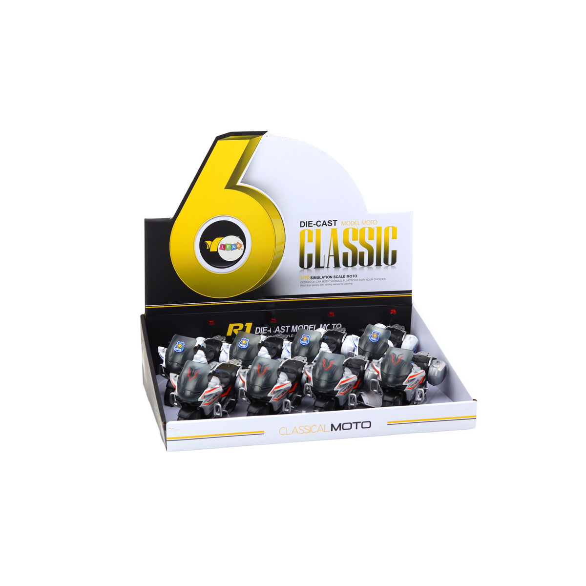 Motocykl Z Napędem Frykcyjnym Skala 1:10 Policyjny