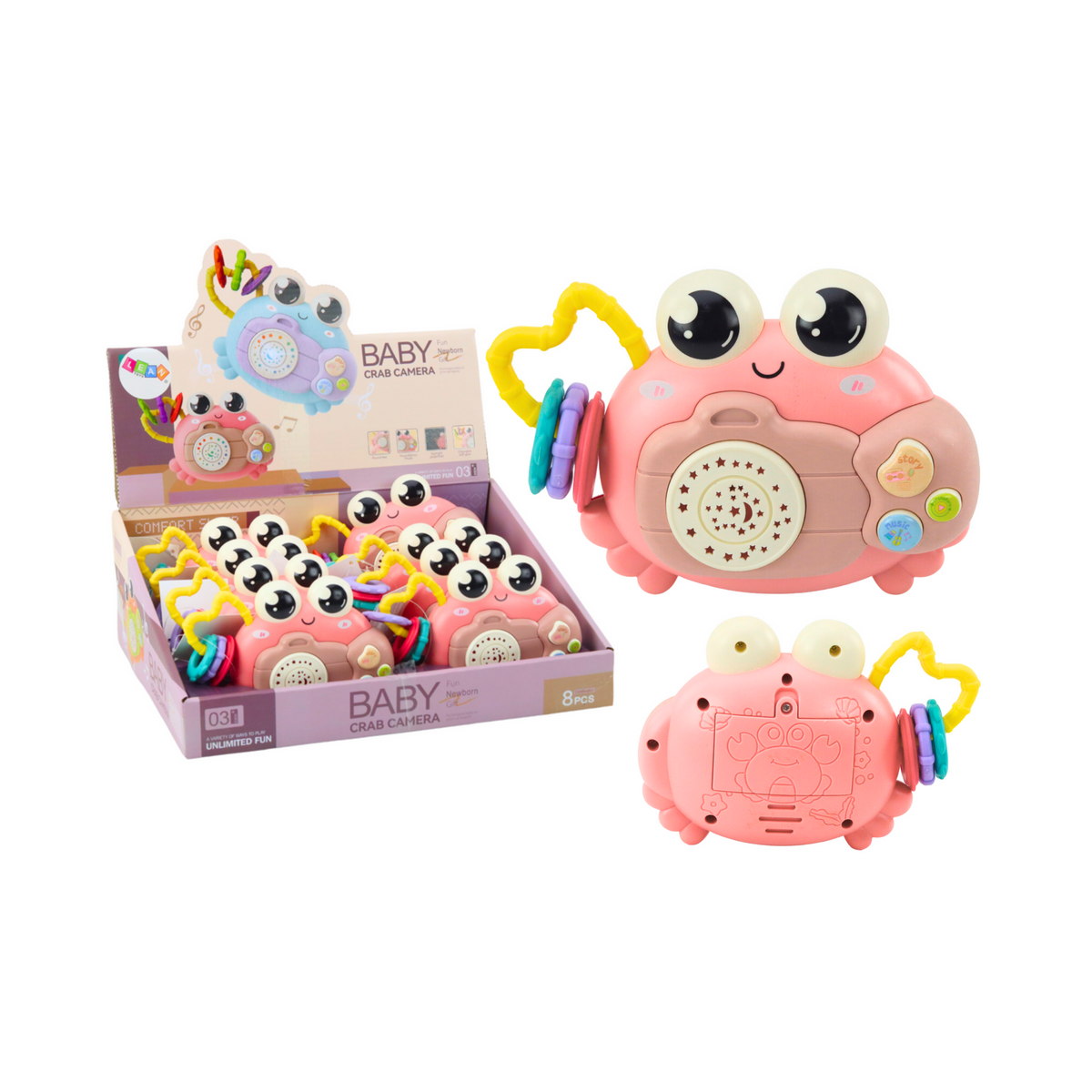 Krab Aparat Grzechotka Projektor Na Baterie Dźwięk