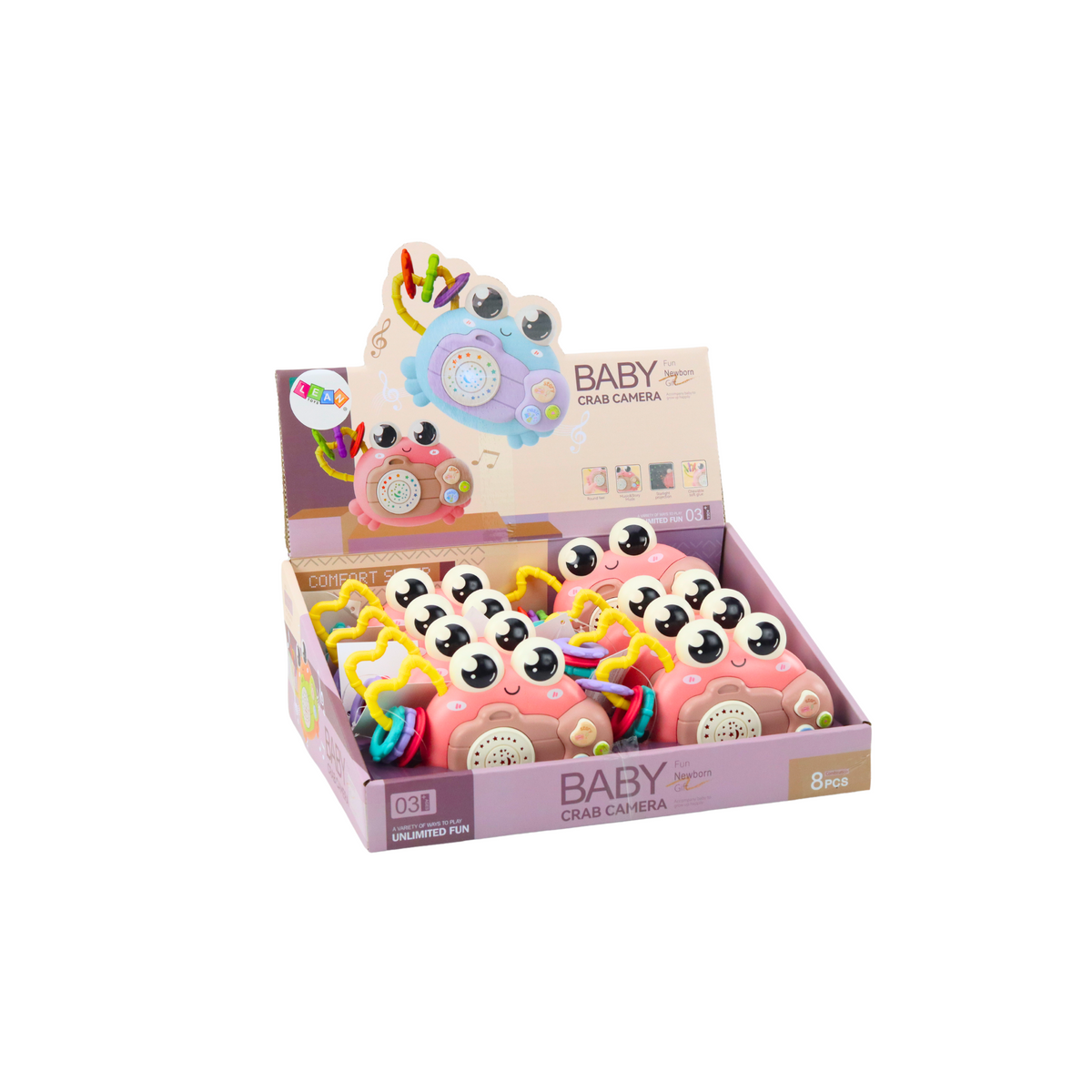 Krab Aparat Grzechotka Projektor Na Baterie Dźwięk