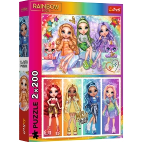 PUZZLE 2x200 Tęczowe lalki /MGA RainbowHigh 13335