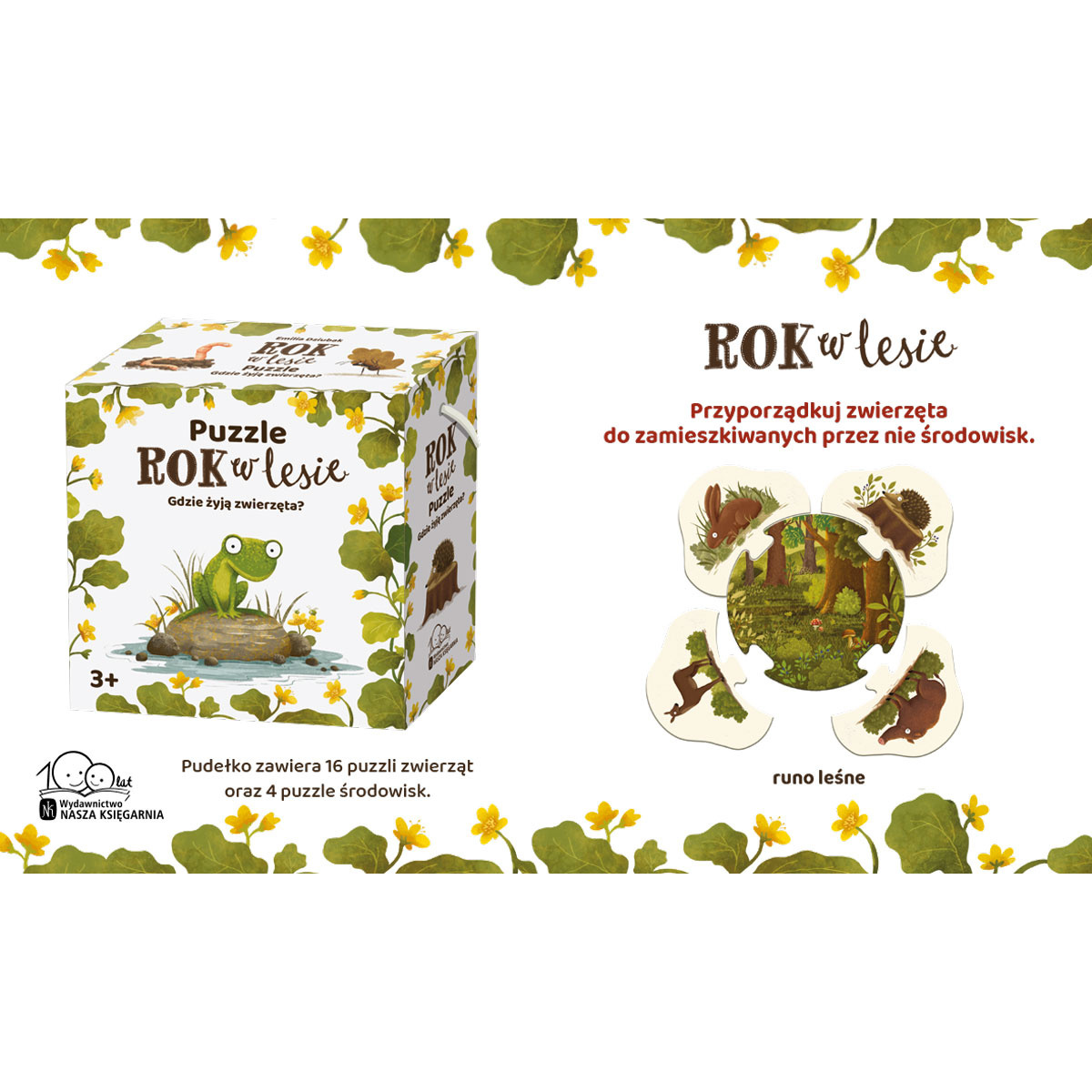 PUZZLE PUCIO ROK W LESIE GDZIE ŻYJĄ ZWIERZĘTA